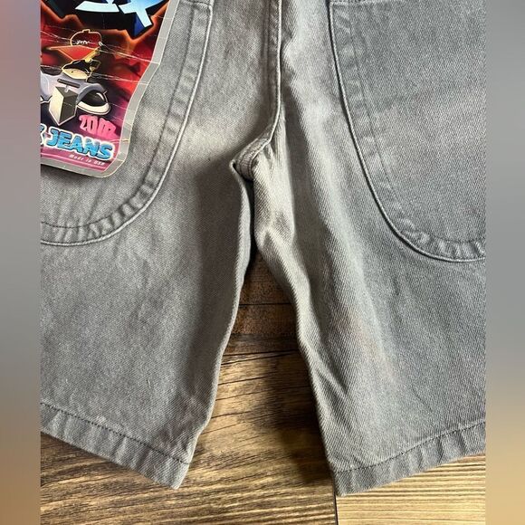 Y2K JYNX hip hop denim gray shorts boys size 11-12 relaxed graphic design grunge - Picture 8 of 11